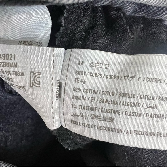 Abercrombie & Fitch The Baggy Low Rise Jeans Curve Love Black Size 33 / 16 Long - Picture 10 of 10